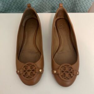 Tory Burch Tan Leather Flats